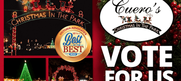 Graphic for Vote for Cuero’s Christmas in the Park in the Best of the Best 2022
