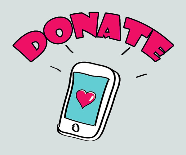 Graphic: Donate with smartphone app