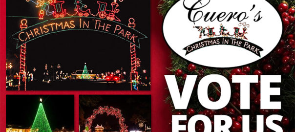 Vote for Cuero's Christmas in the Park advertisement