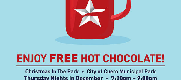 Graphic for FREE Hot Chocolate Nights on December Thursdays, 7:00-9:00PM!